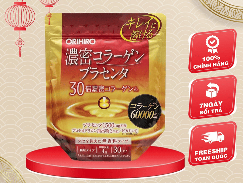 Orihiro Collagen Powder là dòng collagen peptide dạng bột được sản xuất với công nghệ hiện đại
