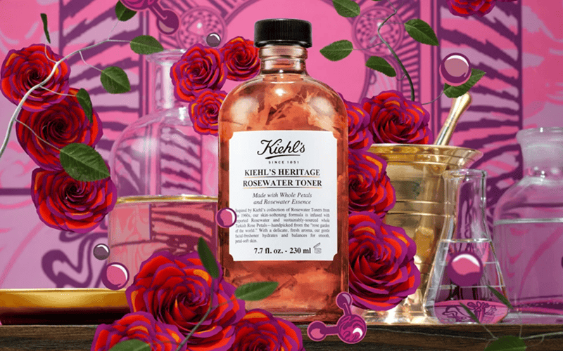 Toner dưỡng ẩm cho da khô Kiehl’s Rose Water Toner 230ml