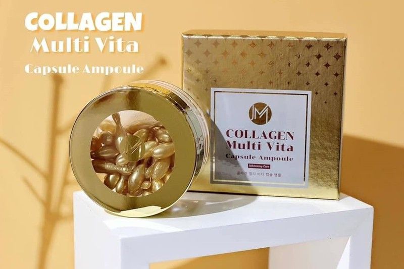 Dòng Collagen Multi Vita Capsule Ampoule chứa các viên collagen tươi siêu nhỏ giúp thẩm thấu nhanh