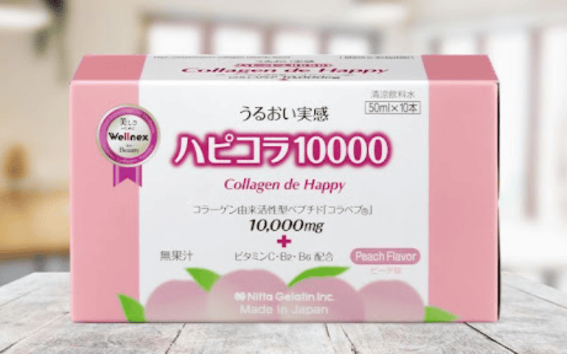 Collagen De Happy là nước uống collagen cao cấp Nhật Bản, nổi bật với hàm lượng collagen peptide
