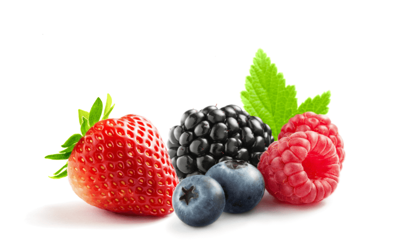 dâu tây, việt quất, mâm xôi, cherry cũng là thực phẩm “vàng” giúp cơ thể sản sinh collagen.