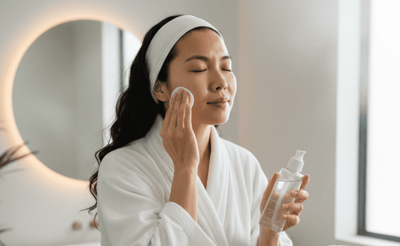 Cân bằng cho da hỗn hợp bằng toner