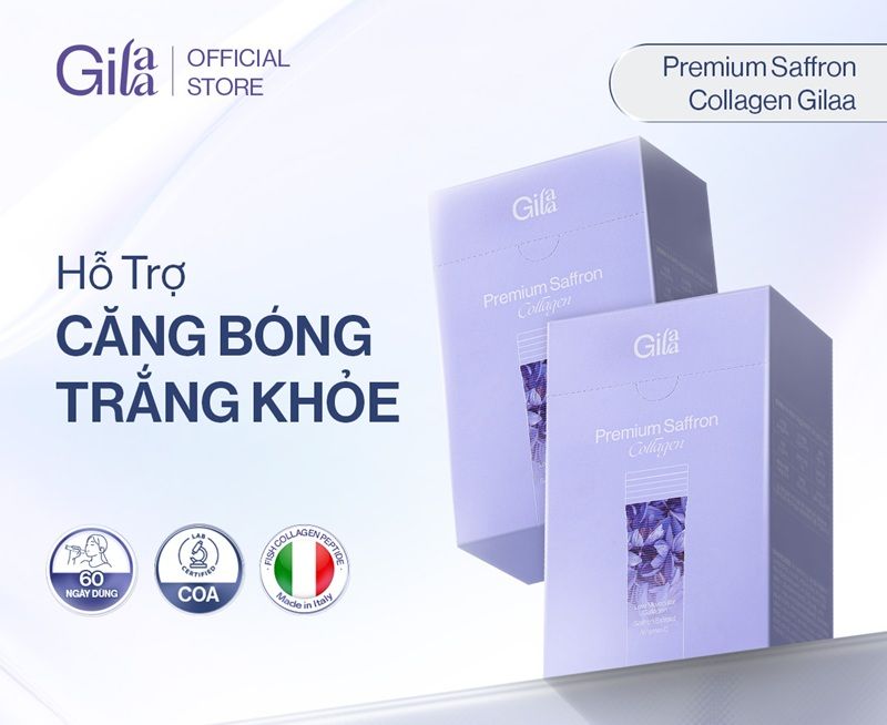 Sản phẩm Premium Saffron Collagen nổi bật nhờ sự kết hợp độc đáo giữa collagen peptide và nhụy hoa nghệ tây nhập khẩu.