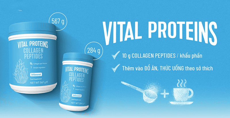 Collagen Peptides dạng bột của hãng là dòng sản phẩm chủ lực, dễ sử dụng và hấp thụ nhanh