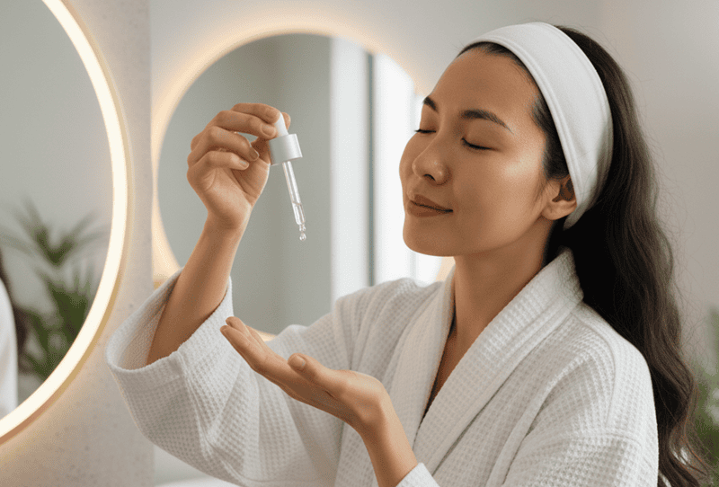 Thoa serum dưỡng da