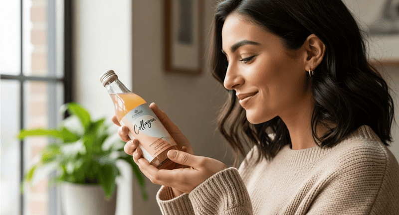 sự kết hợp với các thành phần hỗ trợ như vitamin C, elastin, hyaluronic acid, ceramide hay biotin sẽ giúp tăng khả năng tổng hợp collagen tự nhiên