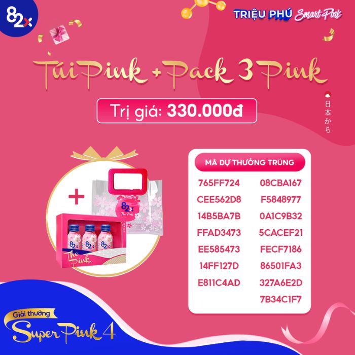 Quà tặng Túi Pink và Pack 3 The Pink