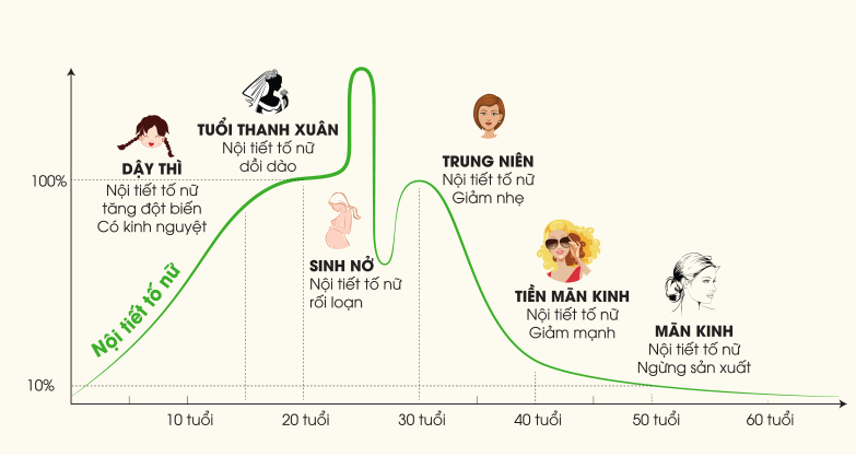 Nồng độ estrogen suy giảm theo tuổi ảnh hưởng đến ham muốn của phụ nữ